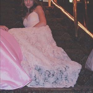 light pink lace dress